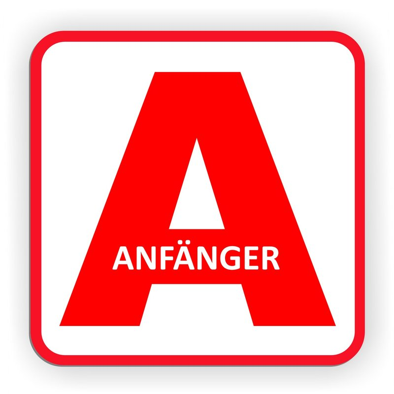 Auto Magnetschild Anfänger | Schild magnetisch für Fahranfänger (15 x 15 cm)
