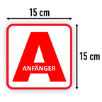 Auto Magnetschild Anfänger | Schild magnetisch für Fahranfänger (15 x 15 cm)