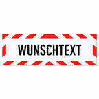 Dein WUNSCHTEXT Magnetschild / Selbstklebende Folie für Auto und Metalloberflächen - Benutzerdefiniert - Warnstreifen