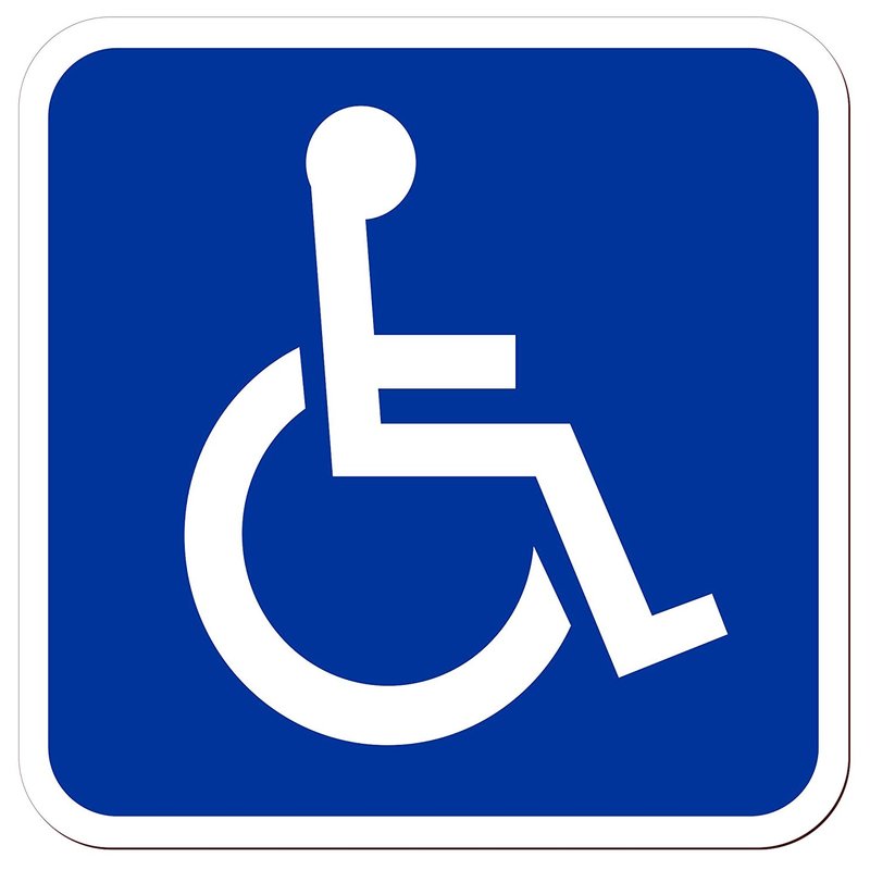 Magnetschild Beförderung von Menschen mit Behinderungen / Schwerbehinderten-Transport Krankentransport Rollstuhlfahrer Rollstuhl / Schild magnetisch