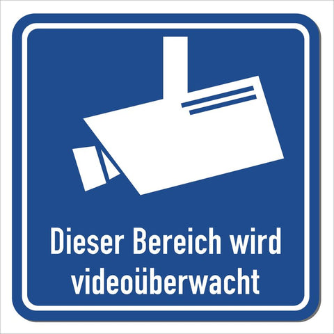 Magnetschild Bereich wird videoüberwacht / Schild magnetisch mit Piktogramm nach DIN 33450