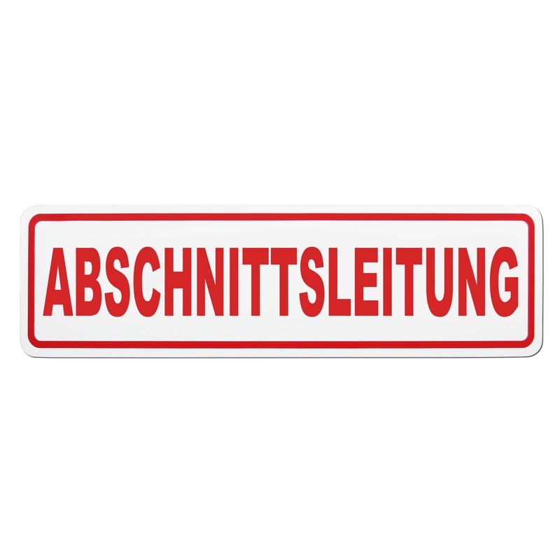 Magnetschild Schild ABSCHNITTSLEITUNG