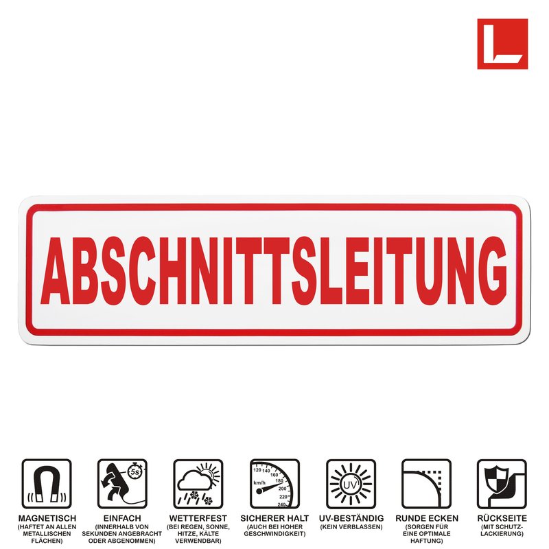 Magnetschild Schild ABSCHNITTSLEITUNG