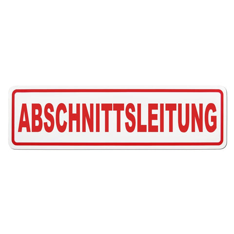 Magnetschild Schild ABSCHNITTSLEITUNG