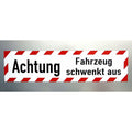 Magnetschild Schild Achtung Fahrzeug schwenkt aus (60 x 15 cm)