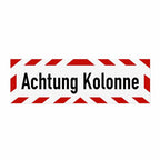 Magnetschild Schild Achtung Kolonne