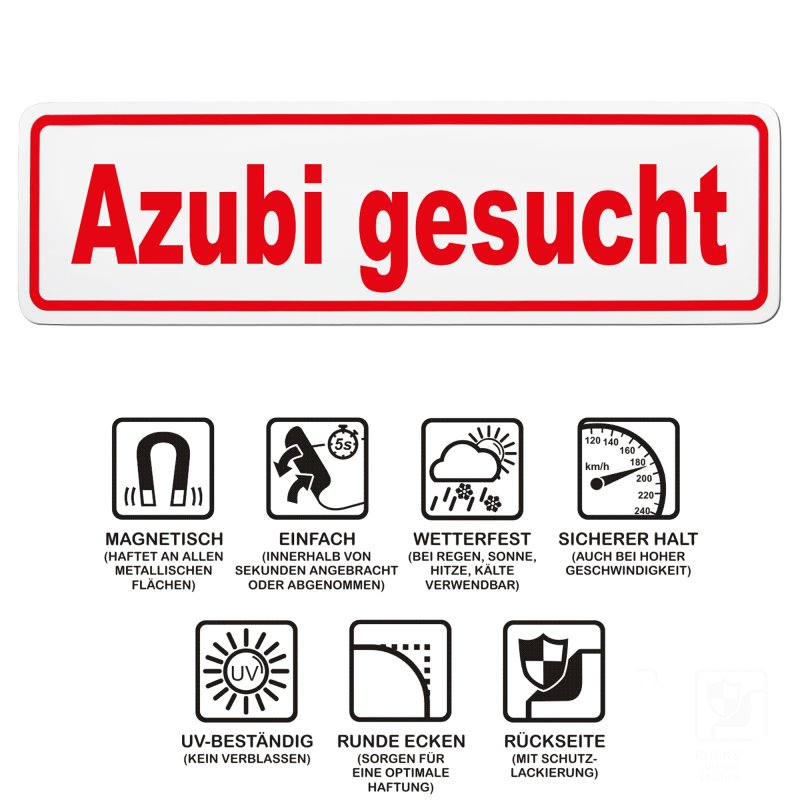 Magnetschild Schild Azubi gesucht