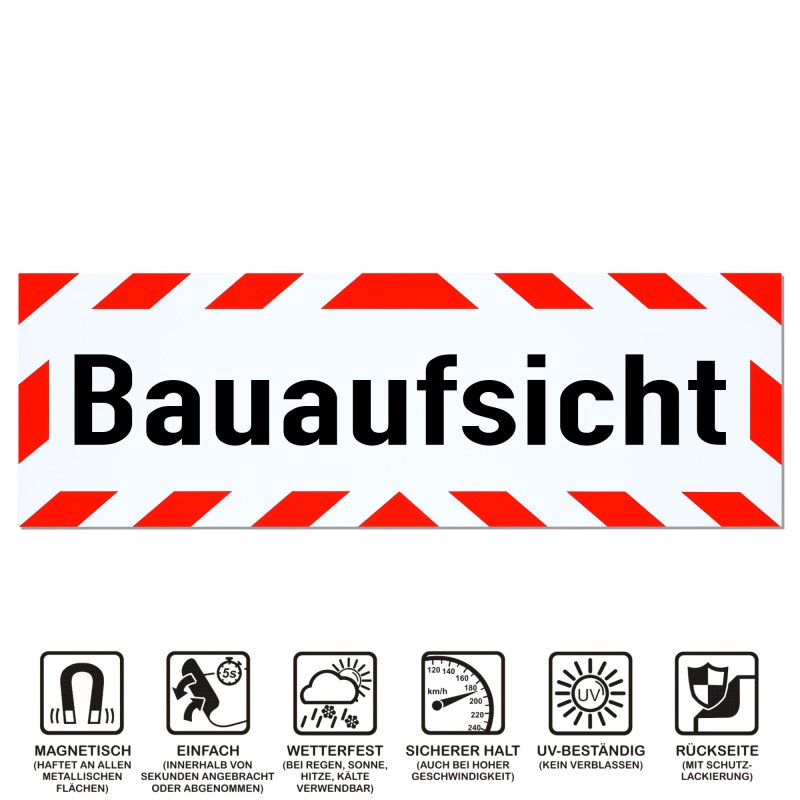 Magnetschild Schild Bauaufsicht