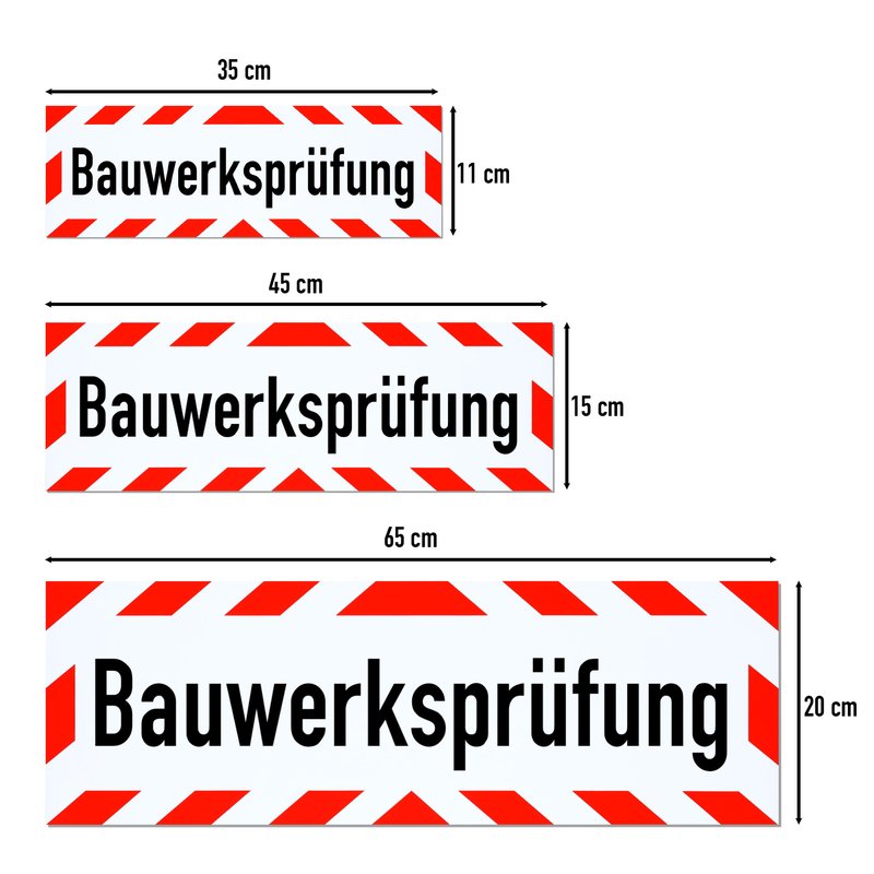 Magnetschild Schild Bauwerksprüfung
