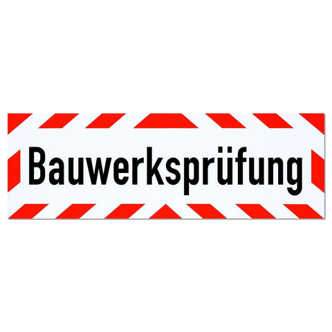 Magnetschild Schild Bauwerksprüfung
