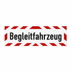 Magnetschild Schild Begleitfahrzeug