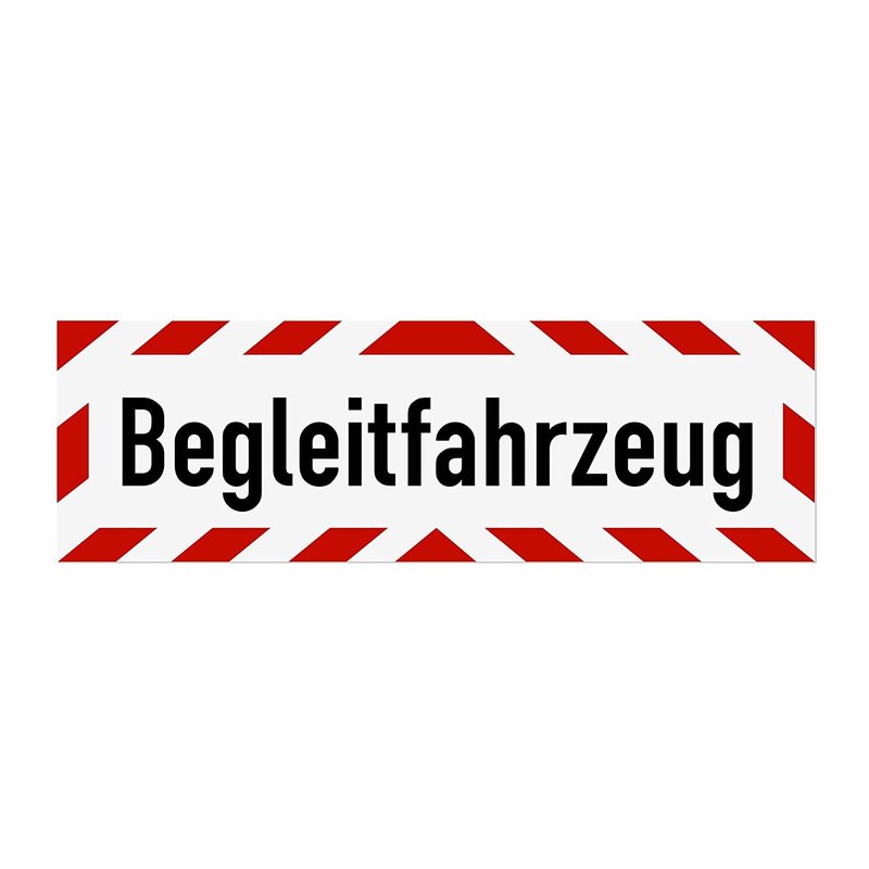 Magnetschild Schild Begleitfahrzeug