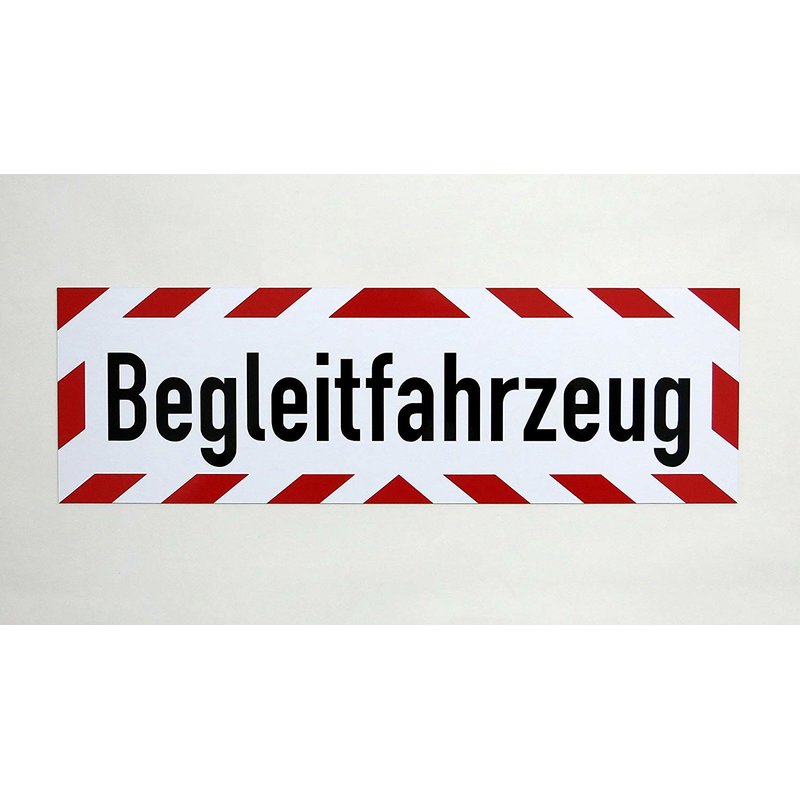 Magnetschild Schild Begleitfahrzeug