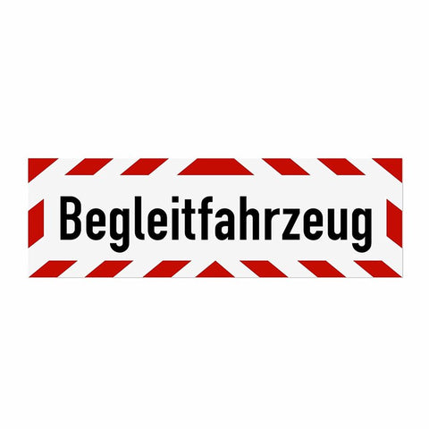 Magnetschild Schild Begleitfahrzeug