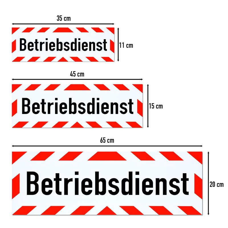 Magnetschild Schild Betriebsdienst