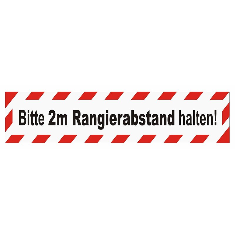 Magnetschild Schild Bitte 2m Rangierabstand halten