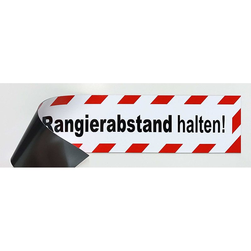 Magnetschild Schild Bitte 2m Rangierabstand halten