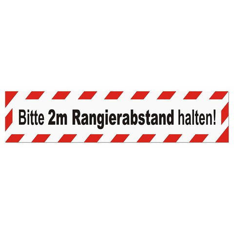 Magnetschild Schild Bitte 2m Rangierabstand halten