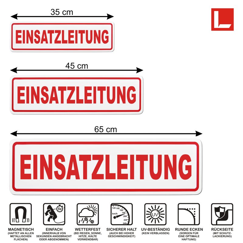 Magnetschild Schild EINSATZLEITUNG