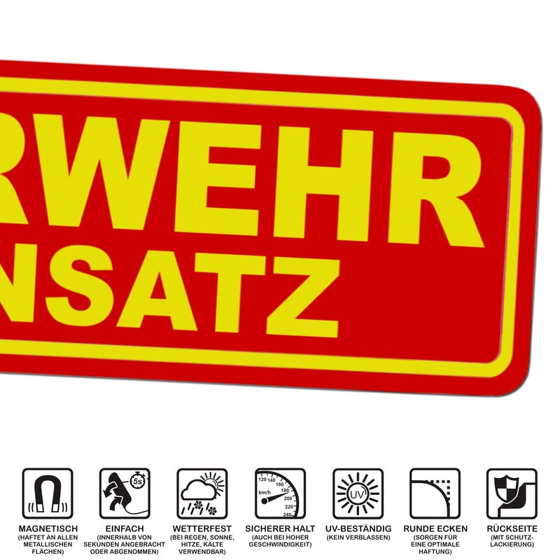 Magnetschild Schild FEUERWEHR IM EINSATZ