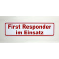 Magnetschild Schild First Responder im Einsatz