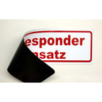 Magnetschild Schild First Responder im Einsatz