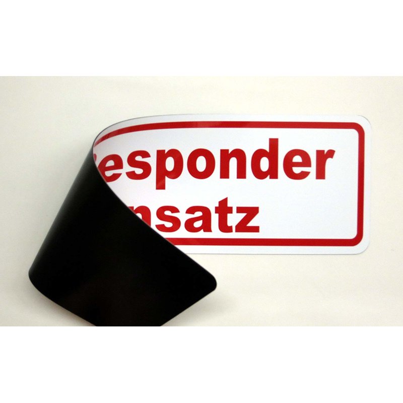 Magnetschild Schild First Responder im Einsatz