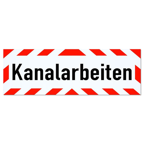 Magnetschild Schild Kanalarbeiten