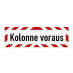Magnetschild Schild Kolonne voraus