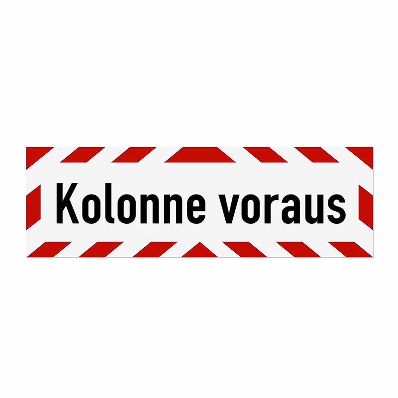 Magnetschild Schild Kolonne voraus