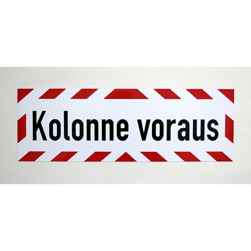 Magnetschild Schild Kolonne voraus