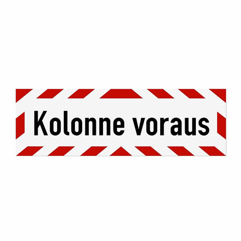Magnetschild Schild Kolonne voraus