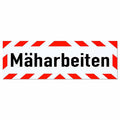 Magnetschild Schild Mäharbeiten