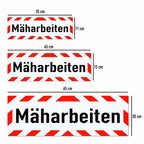 Magnetschild Schild Mäharbeiten