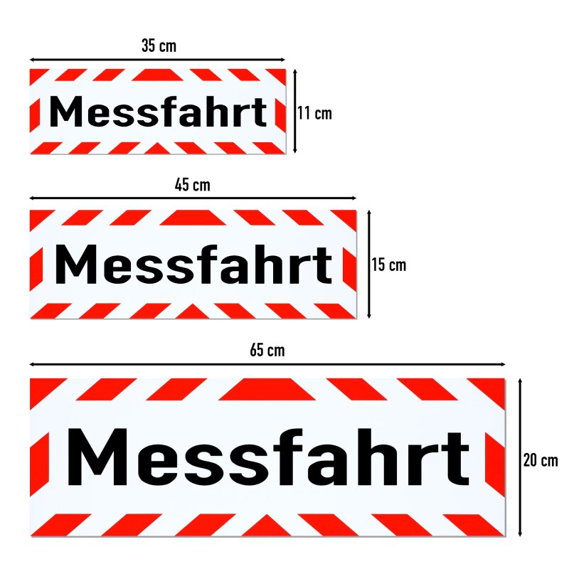 Magnetschild Schild Messfahrt