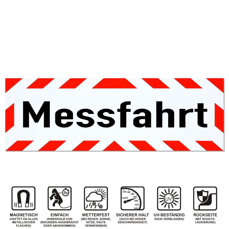 Magnetschild Schild Messfahrt