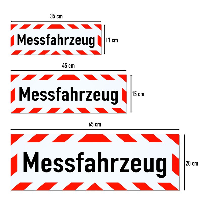 Magnetschild Schild Messfahrzeug