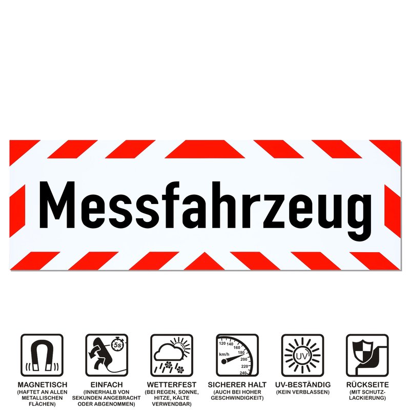 Magnetschild Schild Messfahrzeug