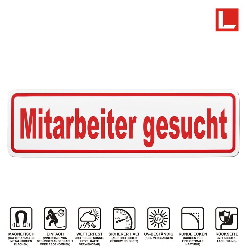 Magnetschild Schild Mitarbeiter gesucht