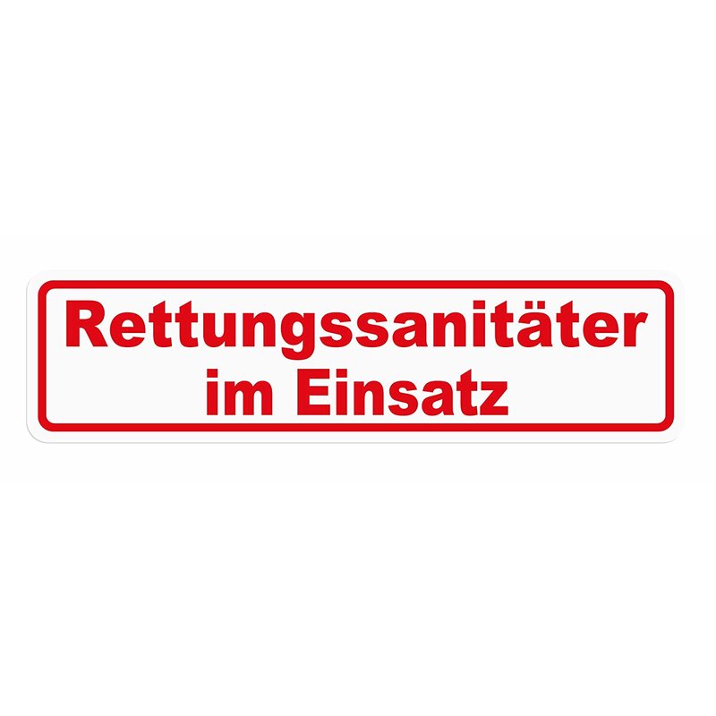 Magnetschild Schild Rettungssanitäter im Einsatz