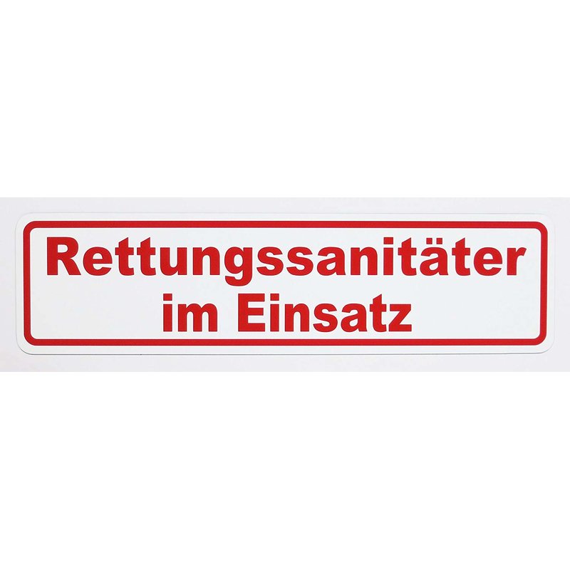 Magnetschild Schild Rettungssanitäter im Einsatz