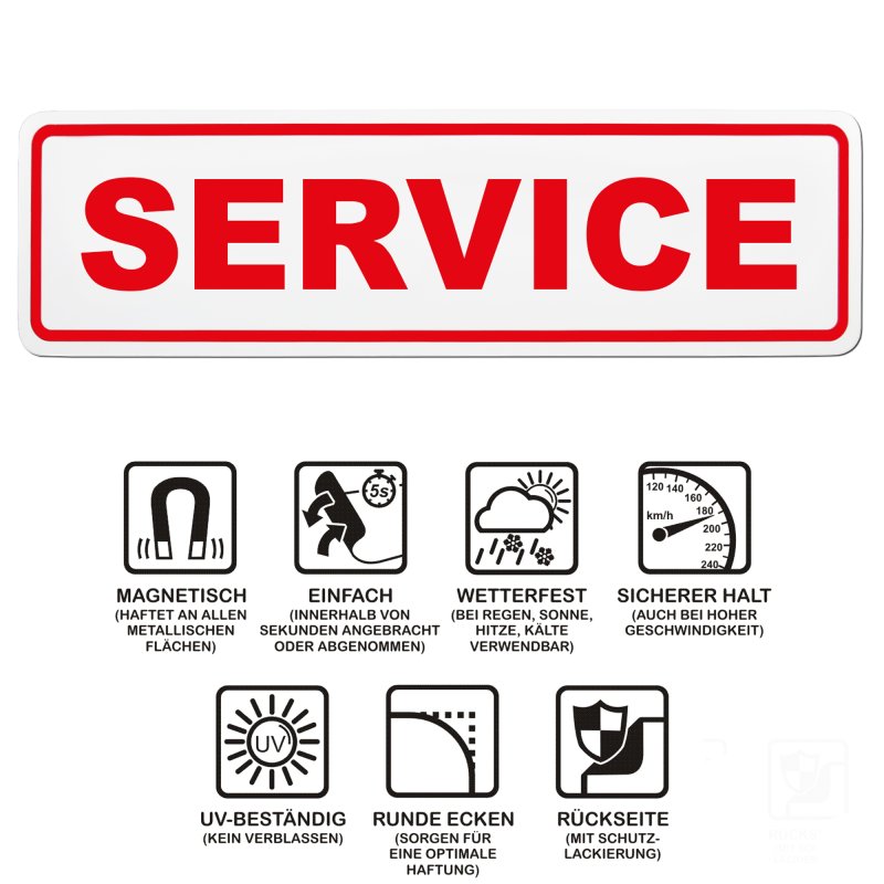 Magnetschild Schild SERVICE