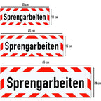 Magnetschild Schild Sprengarbeiten