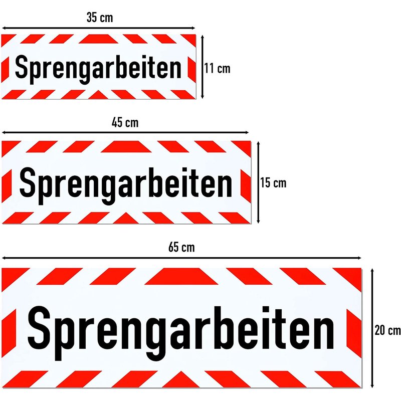 Magnetschild Schild Sprengarbeiten