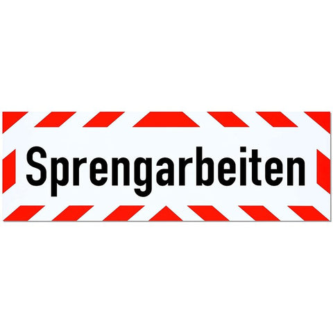 Magnetschild Schild Sprengarbeiten