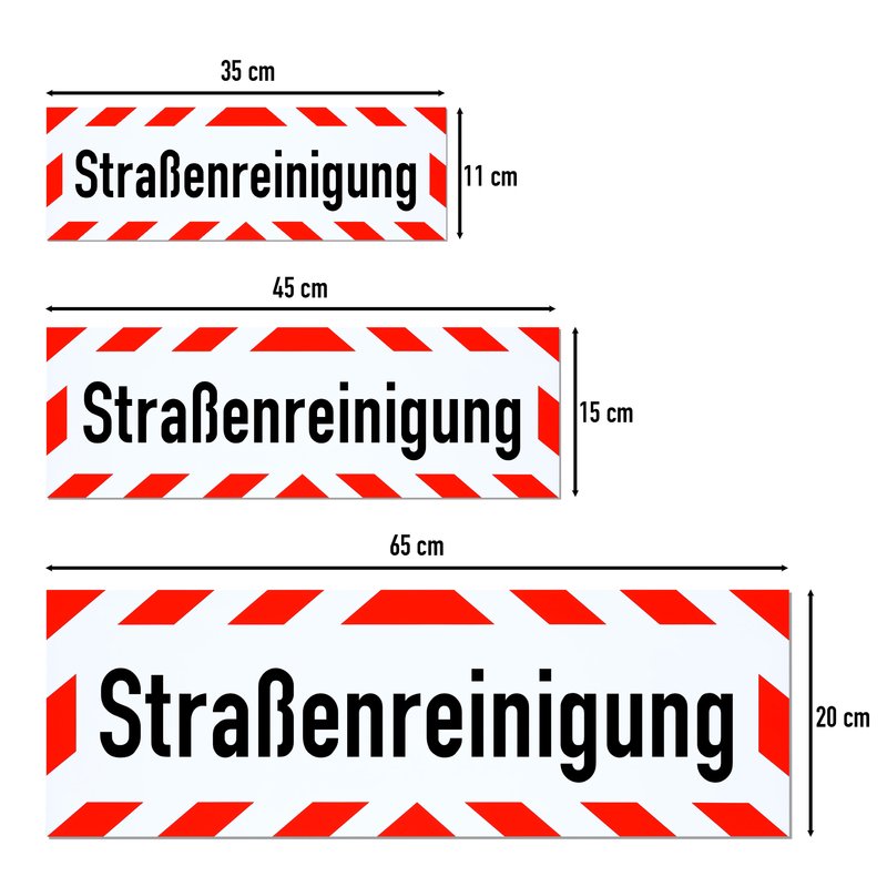 Magnetschild Schild Straßenreinigung