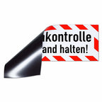 Magnetschild Schild Streckenkontrolle Bitte Abstand halten!
