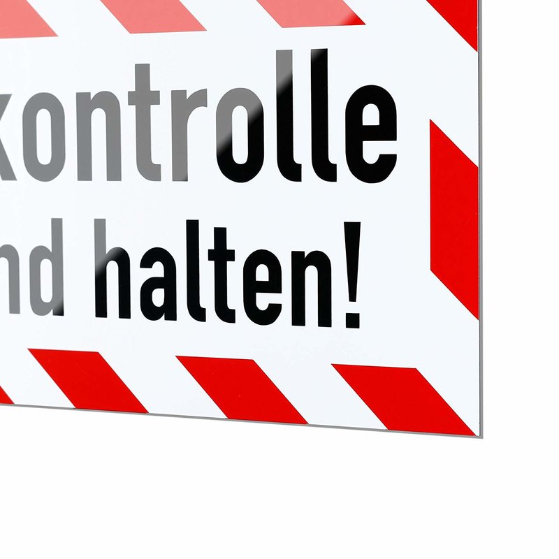 Magnetschild Schild Streckenkontrolle Bitte Abstand halten!