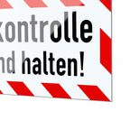 Magnetschild Schild Streckenkontrolle Bitte Abstand halten!