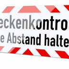 Magnetschild Schild Streckenkontrolle Bitte Abstand halten!